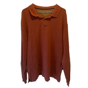 Dark orange mens long sleeve